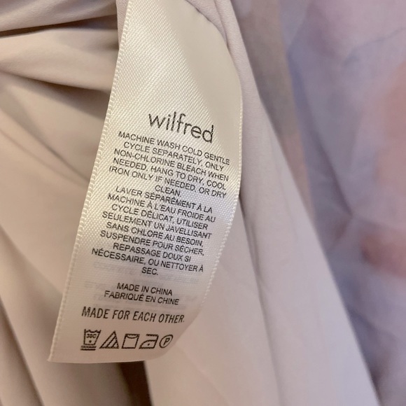 Aritzia Wilfred Bella Slit Dress Light Birch/Pale Sky - Picture 9 of 11